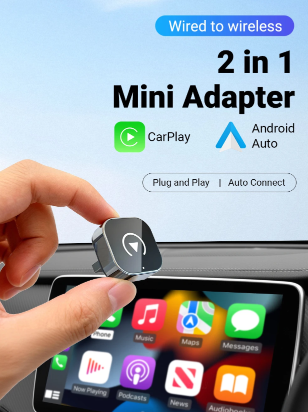 Wireless CarPlay & Android Auto 2-in-1 Adapter