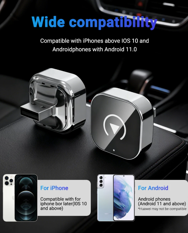 Wireless CarPlay & Android Auto 2-in-1 Adapter